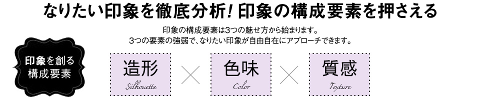 なりたい印象を徹底分析！印象の構成要素を押さえる